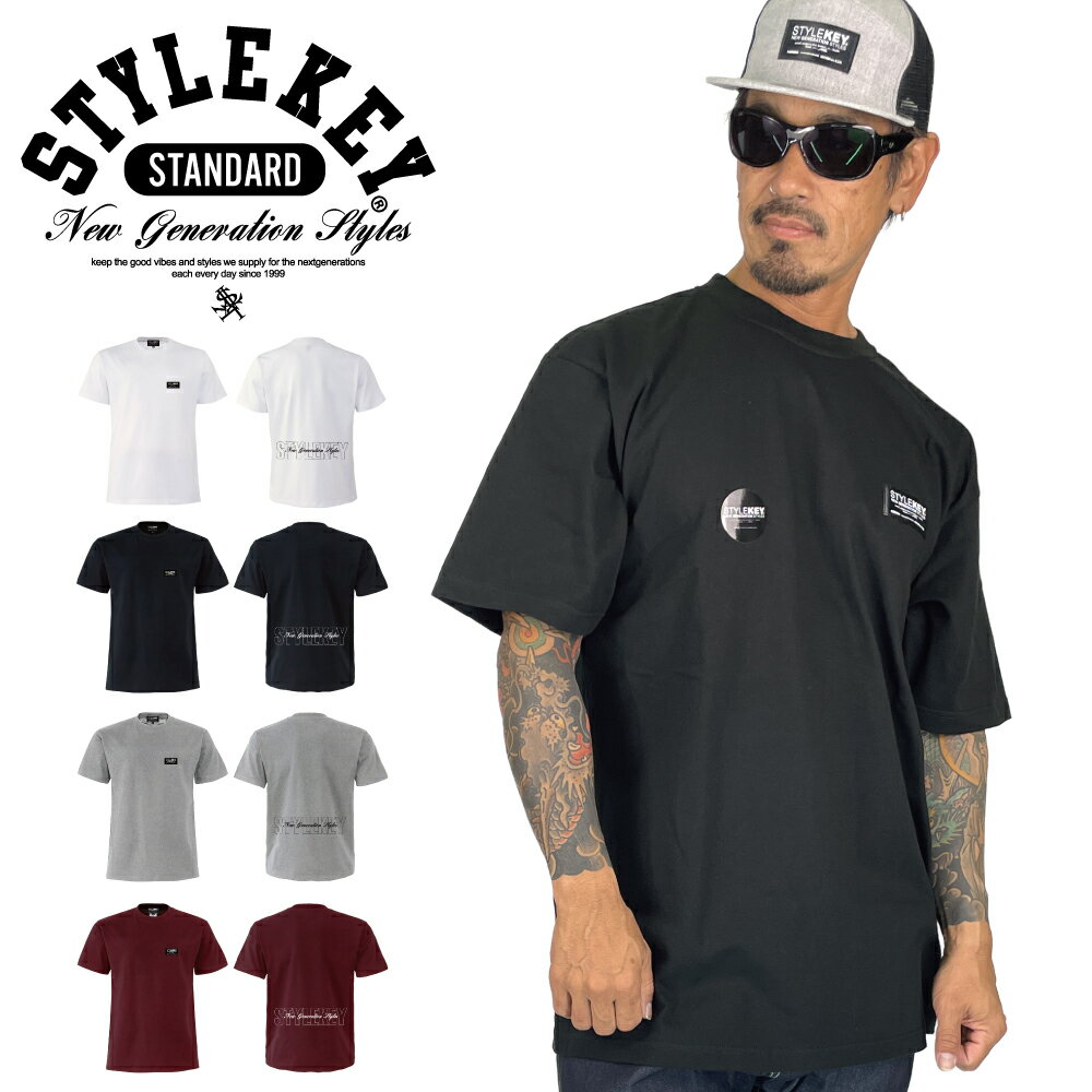 乐天商城 - STYLEKEY STANDARD スタイルキー スタンダード 半袖Tシャツ BANNER S/S TEE(SK99SD-SS14) メンズ レディース ファッション カジュアル アメカジ ヘビーオンス ヘビーウエイト ストリート系 B系 ヒップホップ ネームタグ ロゴ ネーム生地 ワンポイント バックプリント