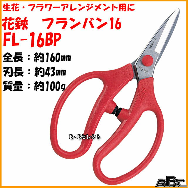 アルス(ARS)花鋏 フランバン16 FL16BP(剪定ばさみ ガーデニングはさみ 花ハサミ)(剪定ばさみ ガーデニングはさみ 枝きり 盆栽 生花用 花鋏 ガーデニング 園芸用品 園芸用具 剪定用 ガーデン雑貨 B・Bセレクト)