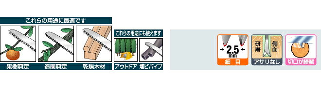 B・Bセレクト楽天市場店のサムライ 剪定鋸直刃 果樹 150mm GSF-150-SH ( 枝切り 農業 造園業 果物 果実 剪定 収穫 農家 みかん 桃 梨 林檎 リンゴ ノコギリ のこぎり 鞘 摘果 ケース 木工 鋸 用品 果樹 庭木 軽量 園芸 枝 切り 道具 替刃 ガーデニング 替刃式 )｜アングル2