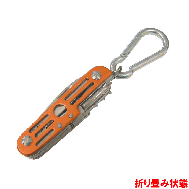中林製作所 12徳ツールカラビナ付 オレンジ L-67(メンズ 万能ナイフ ツールナイフ ナイフ ツール マルチツール カラビナ付き アウトドア キャンプ用品 キーホルダー プチギフト 折りたたみ 折り畳み アウトドアグッズ キャンプグッズ)通販格安セール情報 楽天 通販