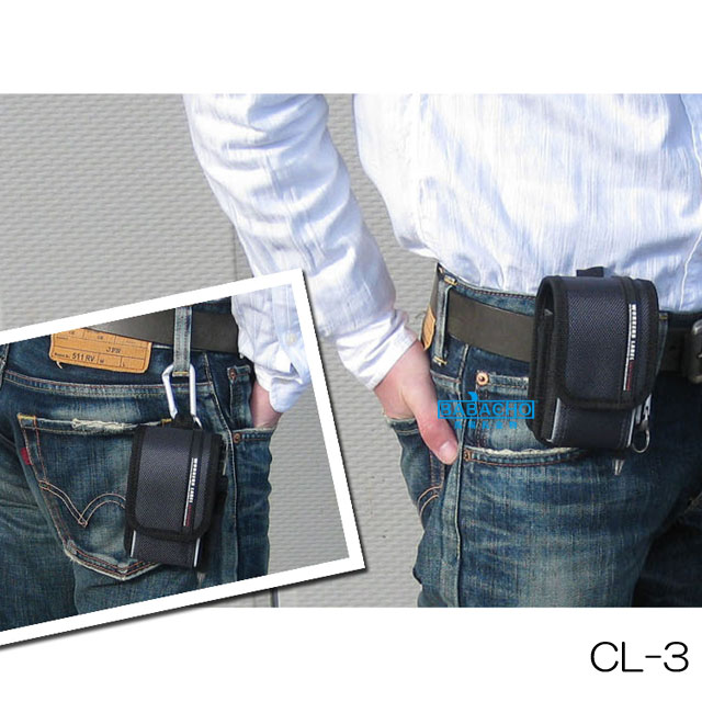 CL-3中林製作所 ワーカーズレーベル反射ライン付きベルトクリップ小物ケース(作業 ウエストポーチ 腰袋 小物入れ ポーチ 工具差し 携帯電話 ケース ベルト おしゃれ スマホポーチ メンズ カラビナ スマホ スマートフォン 携帯ケース ツールポーチ ツール ベルト通し)