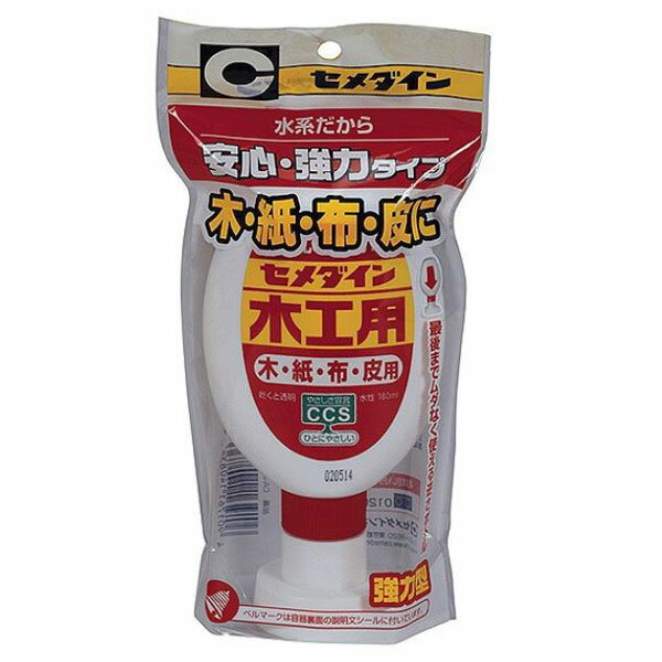 セメダイン 木工用 フック180ml CA-227 ( 接着材 強力 ボンド 住宅 内装 工事 家具 建材 diy 内装用 補修 修理 DIY 木 木工 用 木製 工作 手芸 木材 紙 布 貼ル )