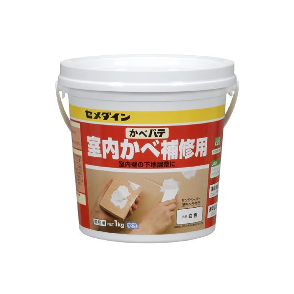 セメダイン カベパテ 1kg 箱 HC-158 ( 接着材 強力 ボンド 住宅 内装 工事 家具 建材 diy 内装用 補修 ..