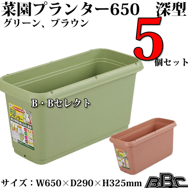 菜園深型プランター#650 5個セット （,鉢 プラスチック,プランター 深型,ガーデニング プランター,種まき 土ポット/ベランダ/プラスチック製/園芸用品/手入れ/ガーデニング/グッズ 夏の花 寄せ植え ガーデニング用品 雑貨 春夏 父の日 お父さん プレゼント 贈り物)