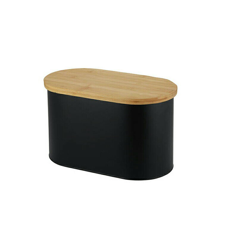 ブレッドケース ウッドブラック ( フタ付 容器 パン ふた 蓋 調味料 フードストッカー 容器 鍋 つくりおき 乾物 冷蔵 開閉可能 保存 お菓子 ステンレス 食品 )