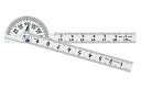 シンワ測定 プロトラクターミニ シルバーΦ40 竿目盛10cm 62995(4)