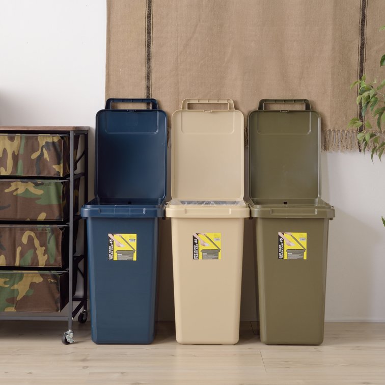 45L 45リットル ごみ箱 ダストボックス LFS-845 ( ゴミ箱 ごみばこ ゴミ箱 ふた 蓋付き キッチン 大型 生ゴミ 大容量 袋 隠す おしゃれ インテリア シンプル 連結 オープン式 パッキン 付き 袋止め 北欧 分別 スリム ) [2]