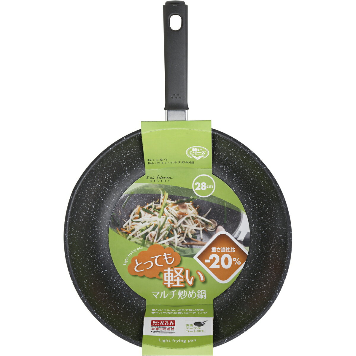 貝印 軽いマルチ炒め鍋(IH対応) 28cm DW5634( IH ガス こびりつきにくい 軽量 プレゼント フライパン キッチン 層 高品質 持ちやすい ハン...