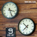 掛け時計 トラヴィス ウォールクロック TRAVIS WALL CLOCK ビメイクス BIMAKES 時計 壁掛け 直径30cm スイープ 静音 ミリタリーグレー ヴィンテージブラック スチール 西海岸 ビンテージ ミリタリー ミッドセンチュリー   あす楽