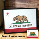 Poster+Frame set California Flagi|X^[t[Zbg JtHjAtbOjISF52295 JIGiWFCACW[j