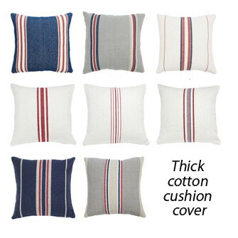 クッションカバー 45角 45×45cm シックコットン クッションカバー thick cotton cushion cover 275245 Gray Beige Navy Ivory Navy29 Ivory02 Ivory04 Ivory07 全8種コットン100％ 厚手 コットン