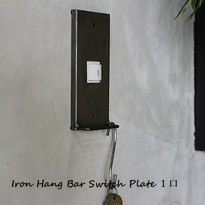 iron hang bar switch plate 1口 アイアン ハングバー スイッチプレート 1口 ISP-HGB-001 a.depeche アデペシュ スイッチカバー　オシャレインテリア おしゃれ リラックス くつろぎ ファミリー家具