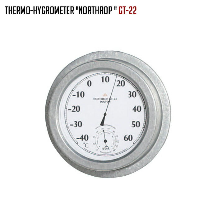 ダルトン DULTON サーモ ハイグロメーター ノースロップ GT-22 THERMO HYGROMETER NORTHROP GT-22 K725-929WD 湿温度計 幅285mm 温湿度計 壁掛け スチール ガラス インダストリアル リビング メンズライク アメリカ ヴィンテージ おしゃれ かっこいい