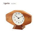 置き時計 置時計ルゴタ Lgota インターフォルム INTERFORM CL-3858 置型時計 ウォールクロック 時計 かけ時計 掛け置き兼用木製 木目 スイープムーブメントヴィンテージ レトロ おしゃれ ミッドセンチュリー 西海岸 ナチュラル