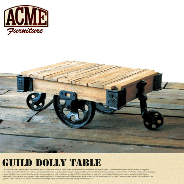 アクメファニチャー ACME Furniture ギルド ドーリーテーブル GUILD DOLLY TABLE S センターテーブル 幅90cm コーヒーテーブル ローテーブル 正規品 無垢材 アイアン 車輪 キャスター 西海岸 アメリカンビンテージ ヴィンテージ カフェ風