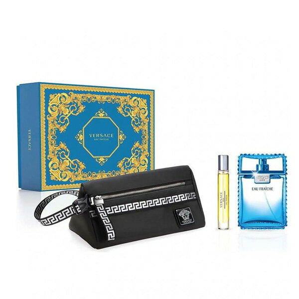 ヴェルサーチ 【只今、店内全品ポイント20倍！】 ヴェルサーチ GIANNI VERSACE マン オー フレッシュ ギフト セット（EDT SP 110ml+10ml+ポーチ） VERSACEメンズ香水 フレグランス ギフト プレゼント 誕生日 【あす楽対応】