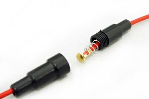 5x20スクリュータイプガラス管ヒューズホルダー黒最大7A！※ヒューズは付属しておりません！