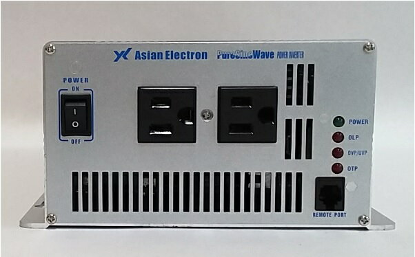 アシアン製1500WDC/AC正弦波インバーターYK-PSQ24150！60,000円（税込・送料込）） ※送料宅配便地域別100サイズ→配送料込みです！ ※沖縄・離島の方も配送料込みです！ 高品質！純正弦波インバーターYK-PSQ24150 定格1500W最大1650W（3分間）瞬間最大3000WDC24V1500Wインバーター！4.5kg＠55000 ※入力電圧24VDC（24V）になります。 送料宅配便地域別120サイズ料金※沖縄・離島の方はゆうパック通常料金にて発送いたします。 オプション 1、38Sq赤黒ケーブル 10cm単位価格130円 赤黒各1m（合計200cm） 2，600円です。 2、圧着端子R38-6S R38-8S R38-10S（各＠150税込）圧着費用は無料です！ 3、コントローラー 11，000円 → 5，000円※遠隔でのON-OFFになります。 主な特徴 ・出力交流電圧をスイッチにより、100V/110V/115V/120Vの選択使用することができます。 ・定格1500W最大1650W（3分間）瞬間最大3000Wの高いサージ電力！ ・入力電圧範囲DC20-32Vと広くなっております。 ※他社と比べてみてください。 ・極めてノイズの少ないインバーターです！ 仕様 定格出力：1500W 最大出力：1650W（3分間） 瞬間最大出力：3000W 定格入力電圧：24VDC 入力電圧範囲：20-32VDC 入力過電圧警報：31.0VDC 入力過電圧遮断：32VDC 入力低電圧警報：21VDC 入力低電圧遮断：20VDC 出力周波数：50/60Hz±0.05％（スイッチ切換） ※動作中にスイッチを切りかえても周波数は変わりません。一旦電源を切ってください。 変換効率（全負荷時）：88％ 無負荷時待機電流：0.48A 出力波形：純正弦波＜3％ THD 保護回路：過負荷保護、短絡保護、逆接続保護（ヒューズ）、入力低電圧保護回路、入力過電圧保護回路、過温度保護回路 LED表示：Power、OVP（過電圧）、UVP（低電圧）、OTP（過温度）、OLP（過負荷） 安全規格：EN60950-1 EMC：FCC 動作温度範囲：-20℃ − 50℃ 保管温度範囲：-30℃ − 70℃ サイズ：370（L) ×188.6（W) ×94.2（H) mm 冷却：負荷制御冷却ファン 重力：4.5Kgs 仕様及び外観は、改良のため予告なく変更する場合があります。 ※送料について 楽天のシステムご購入数量により送料金額が増えますが ご購入後送料金額をこちらで変更いたします。 ※送料金額は、お客様では変更出来ません。 送料金額変更後、ご決済してください。 発送について 当日午前11時までのご入金が確認できた場合は 当日出荷いたします。 基本、ご入金確認後、翌日出荷いたします。 お急ぎの方は、一報ご連絡ください。 ご購入前に、事前にお問合せください。 代引き 代引き可能商品です。 代引き手数料440円になります。 ご購入後、ご連絡ください。 ご購入前、ご購入後にご連絡ください。 ご購入後もわかる範囲でサポートいたします。 メール、FAX、TELにてご連絡ください。 初期不良は交換いたします。 ※メーカー保証1年になります。 製品保証について ゆうパック以外での発送では こわれものとしての発送ができないため 破損等、製品保証は出来ません。 ご了承ください。 有料ではありますが、ゆうパックをご指定ください。 在庫切れや在庫が必要数量ない場合でも、ご準備できる場合があります。ご質問等でご連絡ください。 在庫は十分しておりますが、他でも出品、販売を行っております。 まれに在庫が不足する場合がございますが 入荷（発送）を待っていただくか キャンセル対応させていただきます。 ご了承ください。 ※数量が多い場合は在庫状況を、事前にお問合せください。 KUROGISYOTEN 黒木商店