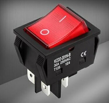 乐天商城 - 4PダブルON-OFFロッカースイッチ（オルタネイト）250V/30Aオン時LED赤点灯100-250V対応！