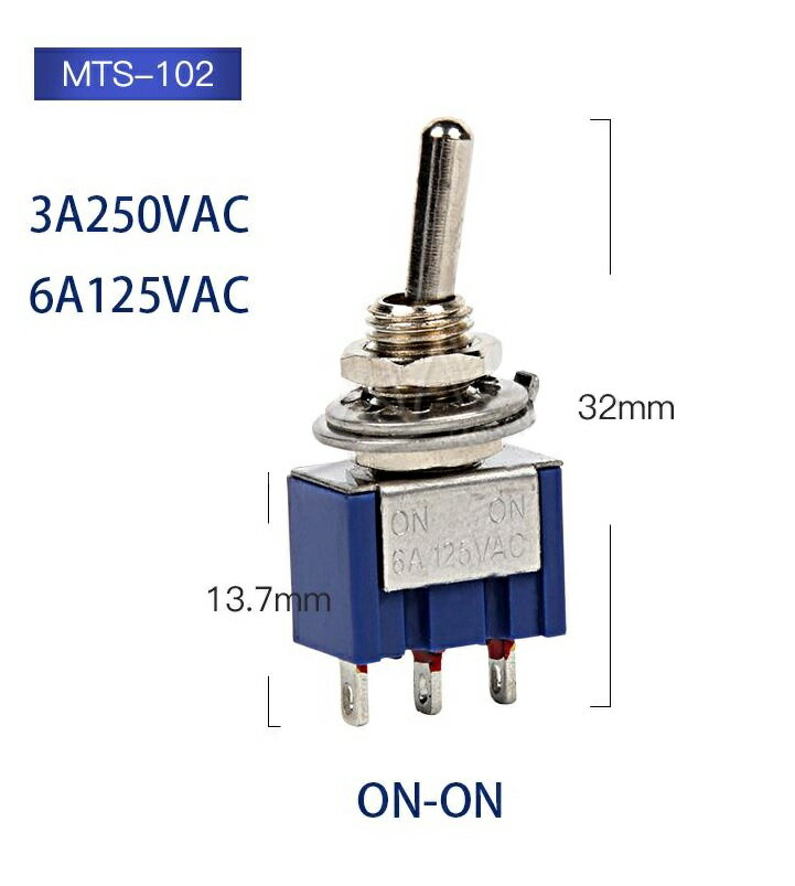 B1 3PシングルON-OFFトグルスイッチMTS-