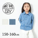 【SALE10 OFF】【2024S/S】【ネコポス不可】Make Your Day【メイク ユア デイ】デニムシャツジャケット【キッズ ジュニア】サイズ 150～160cm