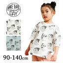 【2025S/S】【ネコポス対応】Make Your Day【メイク ユア デイ】じいちゃんばあちゃん総柄半袖Tシャツ【ベビー・キッズ】サイズ90~140cm