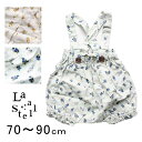 【SALE50%OFF】【2023S/S】【ネコポス対応】La Stella【ラ・ステラ】コバナガラバルーンサロペット【ベビー・キッズ】70～90cm