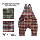 【SALE50%OFF】【2022A/W】【ネコポス対応】OCEAN&GROUND【オーシャンアンドグラウンド】チェックベビーサロペット【ベビー・キッズ】サイズ 70～90cm