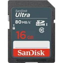 サンディスク SanDisk ウルトラ SDHC UHS-Iカード16GB 高速転送 SDSDUNC-016G-J01【新品】