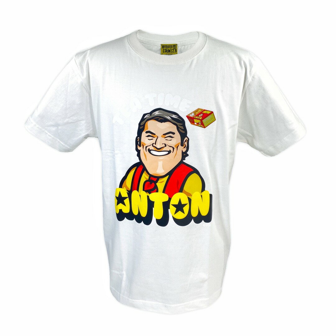 【メール便対応】アントニオ猪木 ANTON TEA TIME Tシャツ (ホワイト) 新日本プロレス NJPW