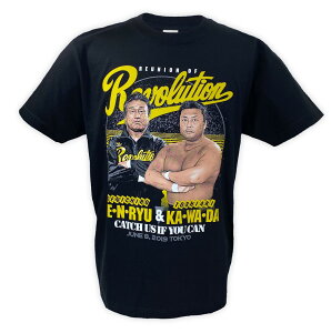 【メール便対応】天龍源一郎x川田利明 Tシャツ (ブラック) 新日本プロレス NJPW 全日本プロレス