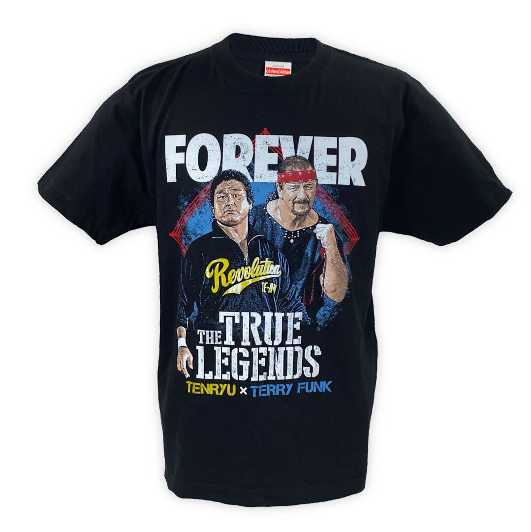 【メール便対応】天龍源一郎xテリー・ファンク Tシャツ (ブラック) 新日本プロレス NJPW 全日本プロレス