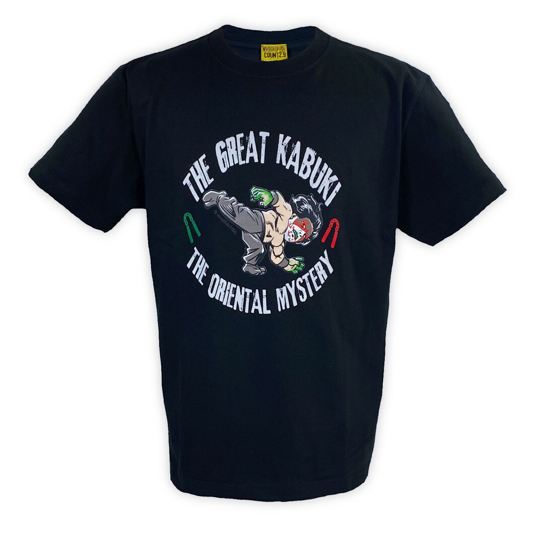 【メール便対応】ザ・グレート・カブキ The Oriental Mystery Tシャツ (ブラック) 新日本プロレス NJPW 全日本プロレスのサムネイル