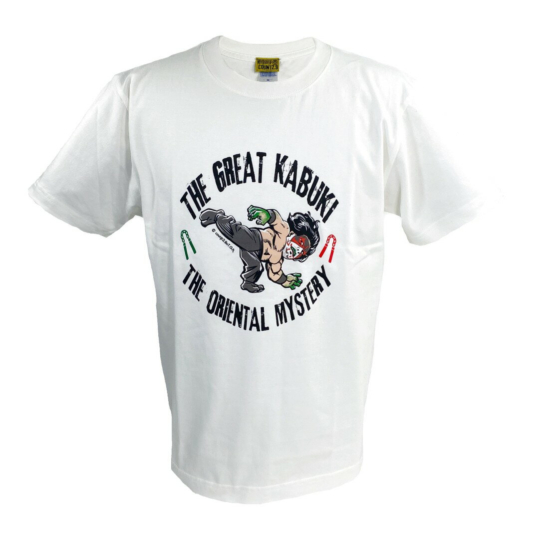 【メール便対応】ザ・グレート・カブキ The Oriental Mystery Tシャツ (ホワイト) 新日本プロレス NJPW 全日本プロレスのサムネイル