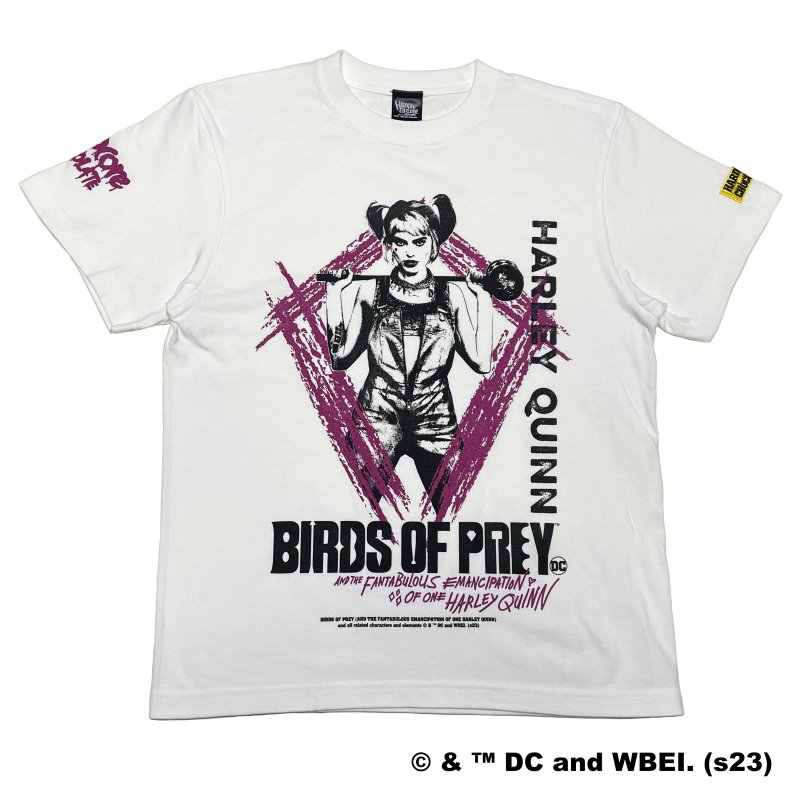 楽天プロレス専門店バックドロップ【メール便対応】BIRDS OF PREY/ハーレイ・クイン （ゴッサム/ホワイト） Tシャツ Hardcore Chocolate/ハードコアチョコレート