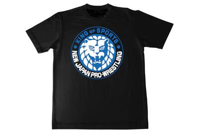【メール便対応】ライオンマーク ドライTシャツ（2024・ブルー×ホワイト）新日本プロレス NJPWのサムネイル