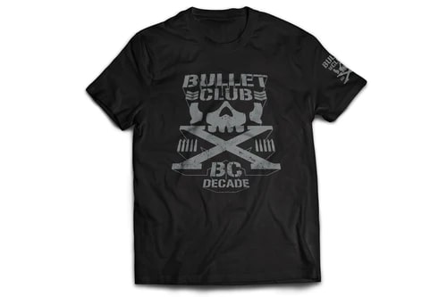 【メール便対応】BULLET CLUB BC DECADE Tシャツ (ブラック×シルバー) 新日本プロレス NJPW