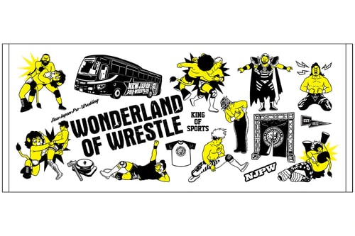 WONDERLAND OF WRESTLE フェイスタオル (HIR