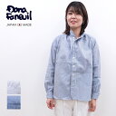  ダナファヌル Dana Faneuil ヒッコリー ストライプ シャツ ブラウス Made in Japan 日本製 レディース ヒッコリーストライプシャツ