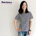  ダナファヌル Dana Faneuil ムラ糸 ボーダー 半袖 カットソー クルーネック Tシャツ Made in Japan 日本製 レディース スウェット 主婦にも大人気のムラ糸ボーダー半袖クルーT