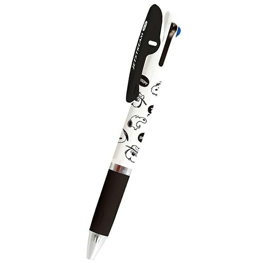 乐天商城 - カミオジャパン ジェットストリーム ボールペン 3色 0.5mm スヌーピー フェイスチラシ 多色ボールペン 黒 赤 青 日本製 替芯対応 シンプル かわいい 文房具