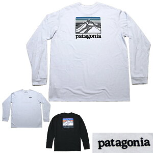 パタゴニア ロンT ロングTシャツ 長袖Tシャツ メンズ ラインロゴ ロングスリーブ レスポンシビリティー Tシャツ patagonia M's L/S Line Logo Ridge Responsibili T-Shirt 半袖Tシャツ P6ロゴ フィッツロイ ■品番 38517
