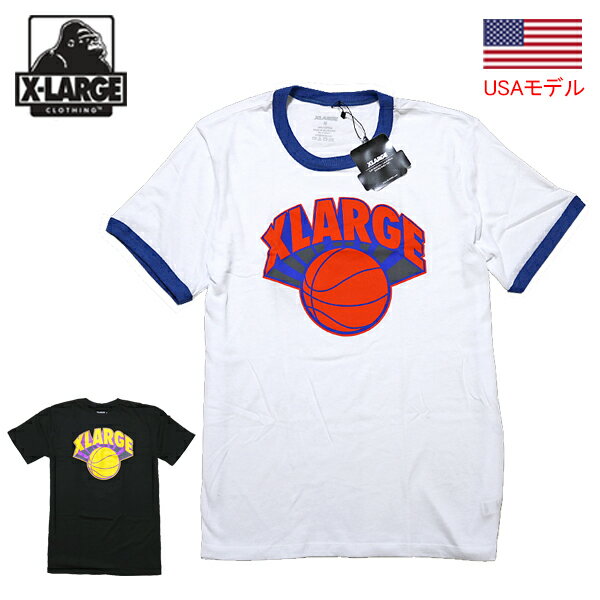 エクストララージ Tシャツ 半袖T X-LARGE XLARGE B-BALL S/S TEE バスケットボール柄 メンズ エクストラ ラージ ラージTシャツ エックスラージ ■品番 106231011002/1003