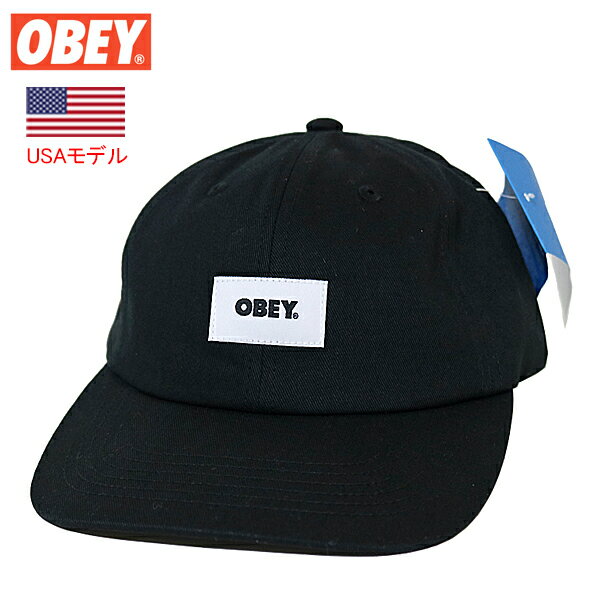 オーベイ オベイ キャップ ブラック 黒 OBEY BOLD ORGANIC 6 PANEL STRAPBACK 100580256