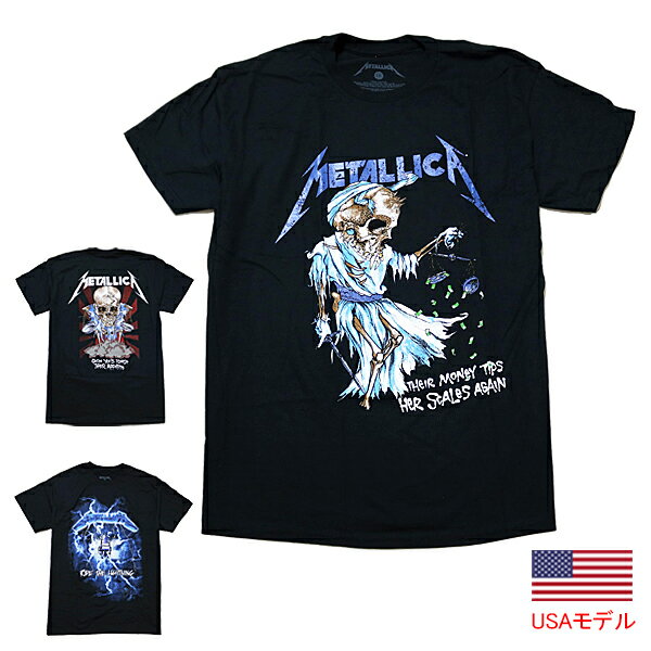 バンドTシャツ バンT メタリカオフィシャルライセンスTシャツ アーティストTシャツ 半袖Tシャツ アメリカ輸入品 正規品 MENS LIGHTWEIGHT T-SHIRT