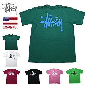 ステューシー Tシャツ ベーシックロゴ ベーシックT STUSSY Tシャツ 半袖Tシャツ BASIC STUSSY TEE ストックロゴ定番 フロント1ポイント バックプリント ■US品番1904464 / 1904615