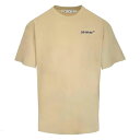 オフホワイト OFF-WHITE Tシャツ 半袖 丸首 CARAVAG ARROW SLIM S/S TEE DARK SAND BLA OMAA027S22JER0051710