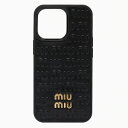 ミュウミュウ iPhoneケース 5ZH149 2F5X F0002 レザー エンボスロゴ iPhone13Proケース スマホケース MIU MIU