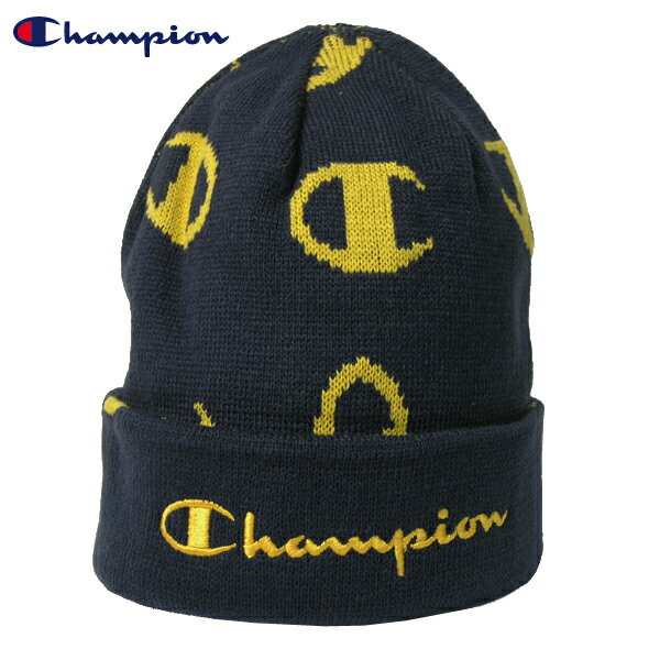 チャンピオン ニット帽 メンズ チャンピオン ニットキャップ H01000 064 刺繍ニットキャップ ニット帽 ロゴ刺繍 ビーニー Champion