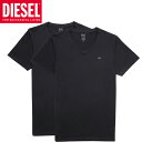 ディーゼル Tシャツ A05428-0LDAS-E1350 メンズ アンダーウェア Vネック 半袖 2枚セット DIESEL